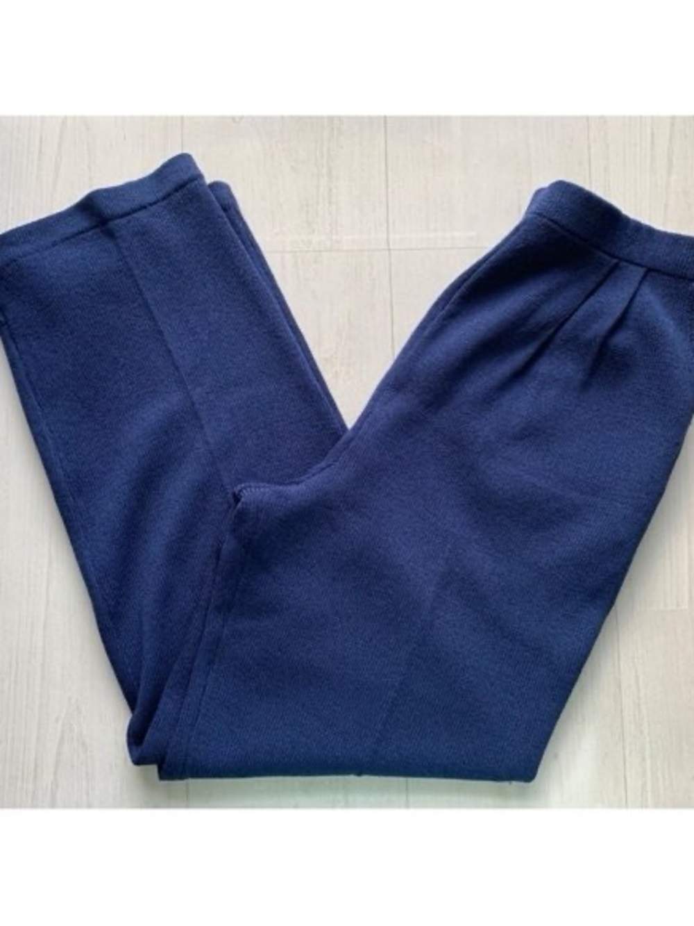Vintage St. John Collection Santana Knit Navy Pleated Pants 4 Marie Gray